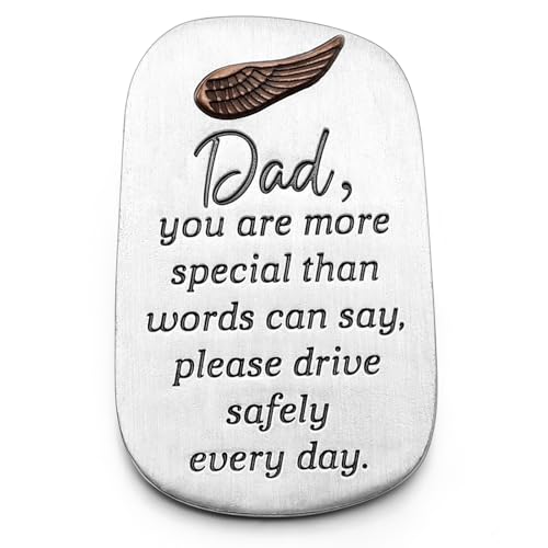 Fathers Day Male Gift Metal Car Visor Clip Drive Safe Auto Visor Clips Guardian Angel Inspirational Gifts 2 inches for Fathers Day Men Birthday car(Dad) - style: Dad