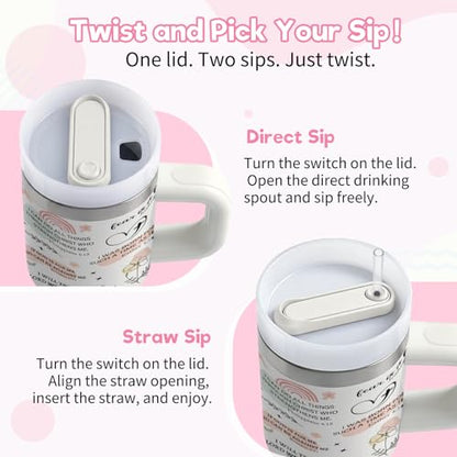 Christian Gifts for Women Girls – 14 oz Tumbler with Handle and Straw, Stainless Steel Insulated - BPA Free, Inspirational Bible Verse Baptism Cup, Religious Birthday Travel Gift (Child of God) - color: Child1