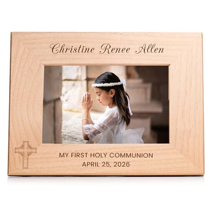 Lifetime Creations First Communion Frame 4x6, Boys Keepsake Gift - color: Custom - Option B, size: 4" x 6" Landscape