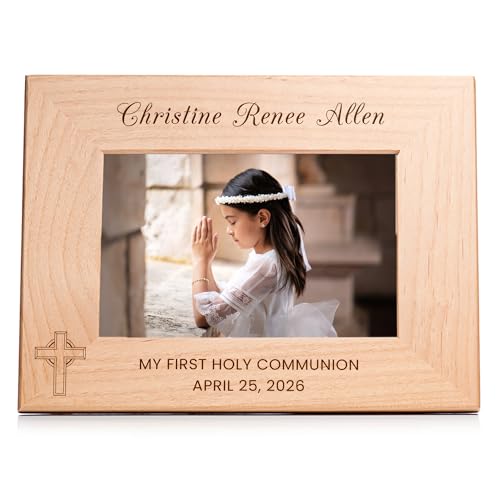 Lifetime Creations First Communion Frame 4x6, Boys Keepsake Gift - color: Custom - Option B, size: 4" x 6" Landscape