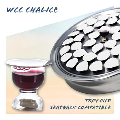 Chalice Prefilled Communion Cups 1200 Count | Concord Grape Juice & Bread | Elegant, Easy-Open, Tray & Seatback Compatible - size: 1,200 - Box