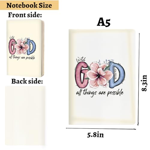 Christian Sayings Journal Notebook for Note Taking 200 Sheets (5.8 x 8.3) - color: Multi 1163