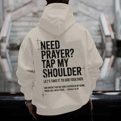 Christian Hoodies for Men Jesus Cross Casual Tops - color: Apricot, size: Small