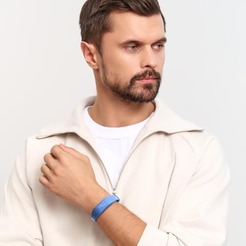 2 Pack Bible Verse Bracelets Daily Jesus Bracelets Christian Gospel Scripture Bracelet Faith Over Fear and Style Combined Inspirational Religious Gifts for Men and Women (Faith Over Fear-Blue)