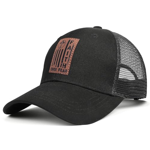 Christian Hats for Men Women, Faith Over Fear Hat - color: Raise