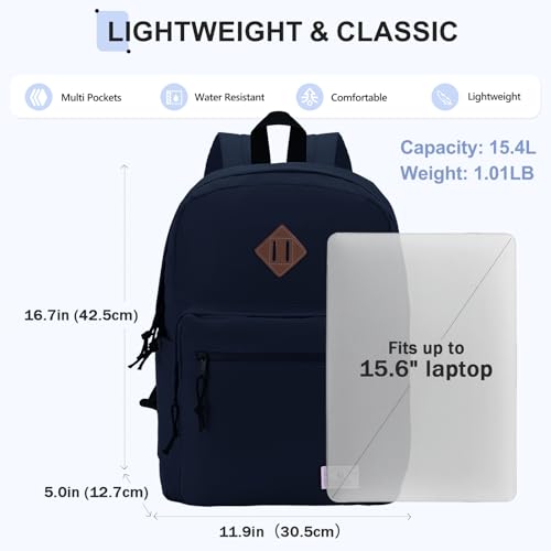 VX VONXURY Kids Backpack for School Travel,16.7 Inch Lightweight Bookbag - color: Blue