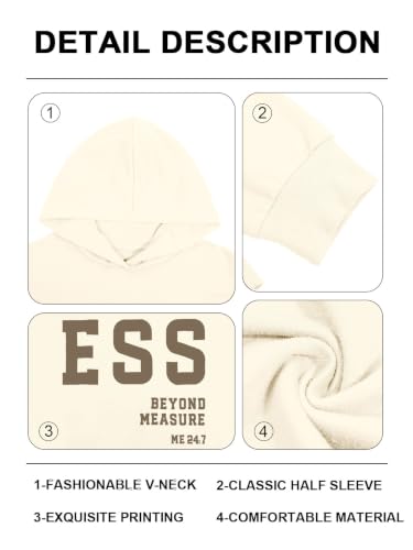 Christian Hoodies Women Blessed Sweatshirts Jesus Religious Sayings Sweater - color: Apricot, size: Medium