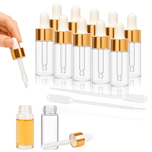 Mini Glass Dropper Bottle for Essential Oil,10ml 10pcs - style: 10ml