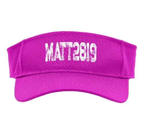 Favorite Bible Verse Matthew 28 19 Go Make Disciples Sport Sun Visor - color: Pink