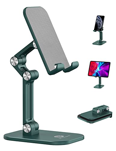 OCYCLONE Phone Stand for Desk, Foldable Cell Phone Stand Holder, Green - color: Green
