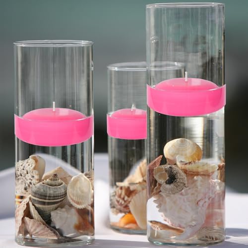 Pink Floating Candles 3 inch 12 Pack - color: Pink, size: D：3 in