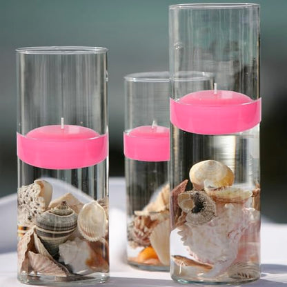 Pink Floating Candles 3 inch 12 Pack - color: Pink, size: D：3 in