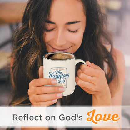 Christian Art Gifts Royal Blue The Kingdom of God Ceramic Coffee Mug, 14 oz. - color: Royal Blue/Kingdom of God