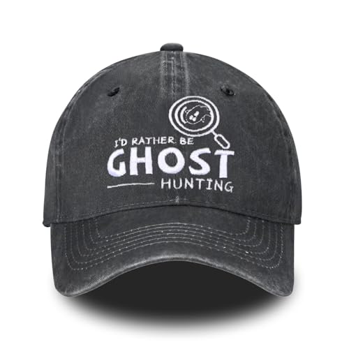 Embroidered Baseball Cap for Women Men Vintage Adjustable Washed Distressed Denim Baseball Hat - color: Ghost