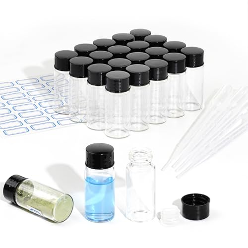 10ml Clear Glass Vials with Screw Caps 30PCS - style: 10ml-30pcs