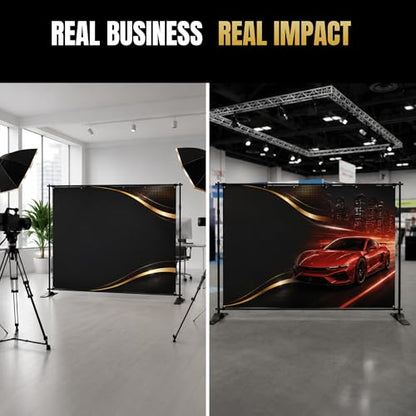 custom backdrop banner stand by BCB custom banner with stand Printed in USA - color: Backdrop Banner with Stand