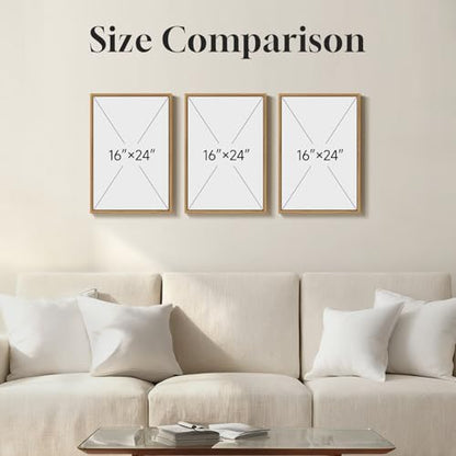 3 Piece Large Framed Monet Landscape Wall Art for Living Room, 16x24 Inch - color: green gray 2, size: 16"W x 24"Hx3Pcs