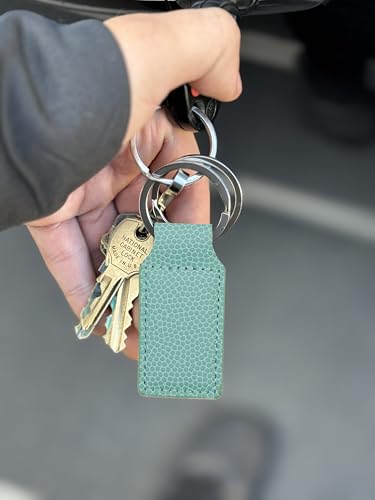 LaserGram Rectangle Keychain, Bible Verse John 3-16, Personalized Engraving Included - color: Basketball Teal