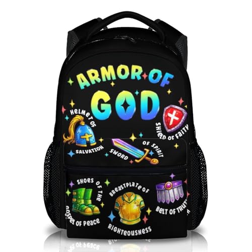 Backpack Kids Schoolbag for Boys, 17 Inch Durable Casual Christian Bookbag for Kindergarten Primary Elementary - color: Blue
