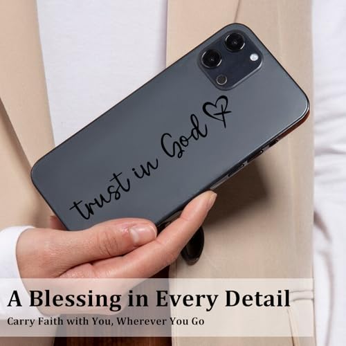 3Pcs Trust In God Mirror Stickers, Jesus Christian Decals for Car (Black) - color: Black Trust in God