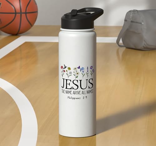 Jesus the Name All Above Names Christian Philippians 2 9-11 Stainless Steel Insulated Water Bottle