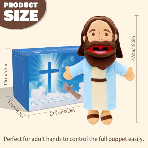 18.5" Jesus Hand Puppets Plush, Bible Character for Kids