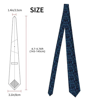 Men's Neckties, Novelty Printed Skinny Tie for Work Casual Party - color: Music