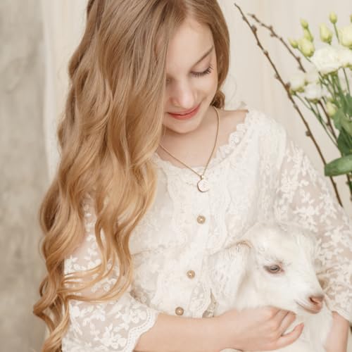 Cross Necklace for Granddaughter Daughter Jewelry Gifts - color: White, style: Baptism