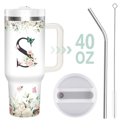 Christian Gifts for Women, Initial S Tumbler 40Oz - style: Initial S cup