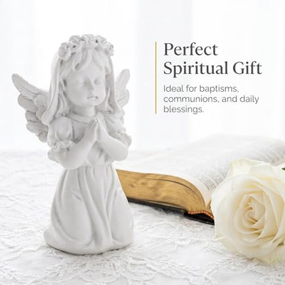 Guardian Angel Figurine Praying Hands Statue Cherub Statue, Girl - color: Angel-girls