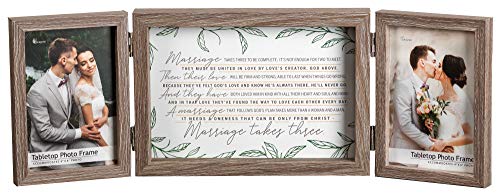 Dicksons Marriage Takes Three Green Foliage Double 6.5 x 19 MDF Wall or Tabletop Picture Photo Frame
