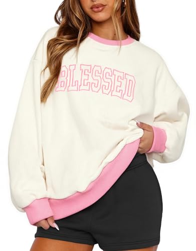 KNEYATTA Christian Sweatshirts for Women God Is Good Colorblock Sweatshirt Blessed Pullover Jesus Faith Long Sleeve Shirts