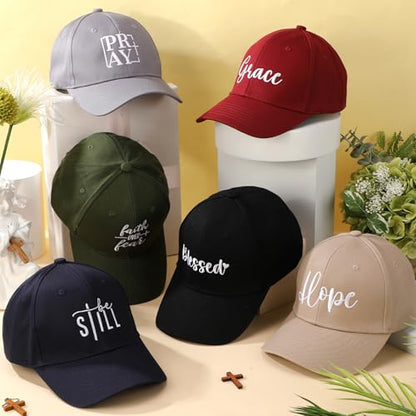 6/12 Pack Christian Hats Bulk for Men Women - style: Religious