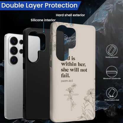 Compatible with Samsung Galaxy S26 Ultra Full Body Matte Case Hard Shell Shockproof Screen Lens Protection for Girl Boy Cute Pattern Christian Bible Verse Religious Scripture Jesus - color: Christian Bible Verse Religious Scripture Jesus, size: Samsung Ga