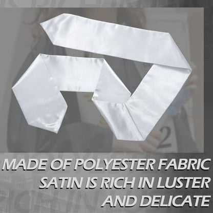 Geyoga 24 Pcs Graduation Stole Bulk Sublimation Blank 70 in - color: Silver