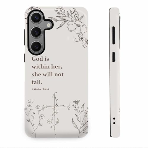 Christian Cross Faith Bible Verses Phone Case for Samsung Galaxy A16 5G, Shockproof Soft TPU & Hard PC Hybrid 2-Layer Protective Phone Cover for Women Girls Gray - color: Gray, size: Galaxy A16