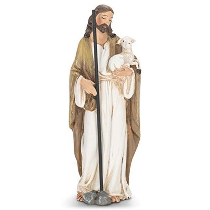 Joseph studios 4" Good Shepherd (Jesus) Figurine, Multi-color,