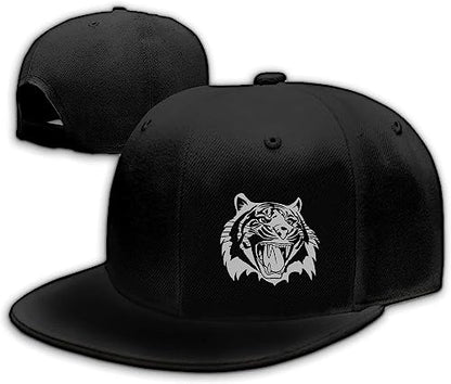 Chef Hat Flat Bill Hats for Men Funny Double Knives Kitchen Adjustable Baseball Cap Snapback Hat for Women - color: Tiger