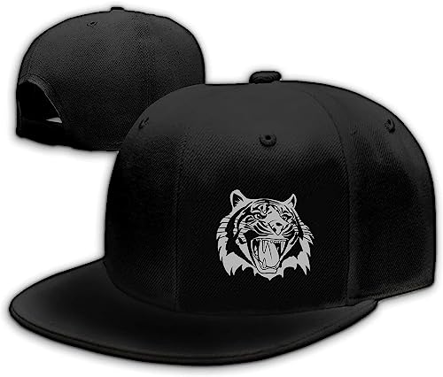 Chef Hat Flat Bill Hats for Men Funny Double Knives Kitchen Adjustable Baseball Cap Snapback Hat for Women - color: Tiger