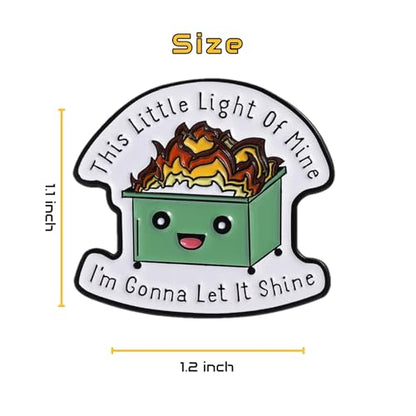 Enamel Pins, Jesus Christ & Cross Pins for Backpacks, Christian Religious God Faith Lapel Pin, Catholic Bedge Brooch for Lanyard, Bag, Hat, Clothes, Jacket, Vest. - style: Dumpster Fire