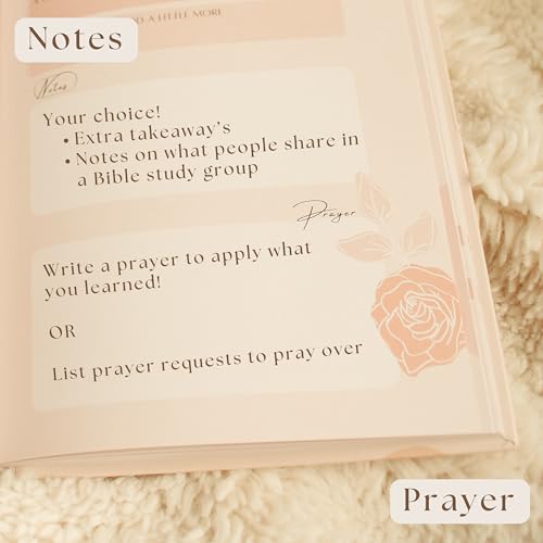 Bible Notes Journal - Guided Devotional and Prayer Notebook for Women - SOAP Scripture, Takeaways, Notes - Christian Bible Study Tool and Gift Idea (Pink - Book Bound) - color: Pink - Book Bound