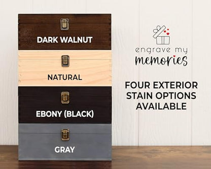 Personalized Memorial Keepsake Box, Sympathy Gift for Loss of Loved One - style: 9. Memorial Designs
