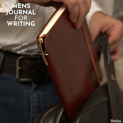 SETTINI® Vegan Leather Journal Gift Set with Pen 192 Pages, Compass - color: Compass