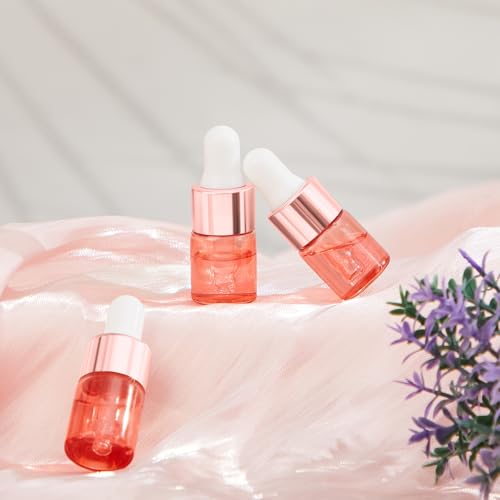 Didaey 100 Pcs Mini Glass Oil Dropper Bottle, 2 ml, Blush Pink - color: Blush Pink, size: 2 ml