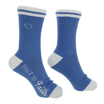 Pavilion Gift Company Men's Ladies Crew Socks - color: Blue, White