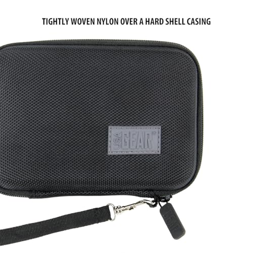 USA Gear Hard Case Compatible with Wonder Bible KJV the Talking Audio Bible Player, Wonder Bible NIV, Cable, Earbuds & More - Scratch Resistant Interior, Wrist Strap (Case Only) - Black - color: Black