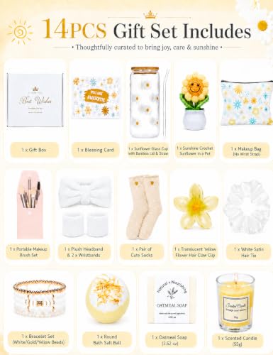14PCS Gifts for Teen Girls - Gift Basket for Teen Girl, Gifts Trendy Stuff - color: Beige