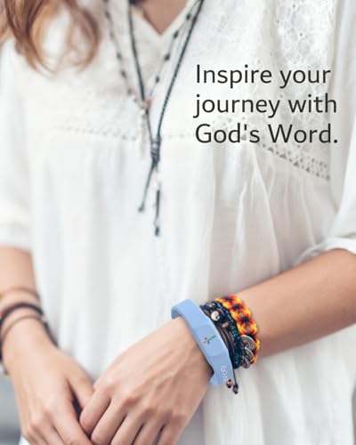 Bible Verse Bracelets – Silicone NFC-Enabled Faith Bracelet for Women & Men, 8 Colors Representing Emotions - color: Light-Blue(Faith Over Fear)