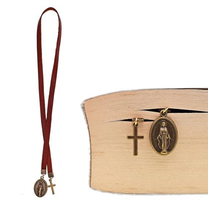BLBMH Leather Bible Bookmark Catholic Cross Gifts Christian Book Mark -LB6 - color: Alb6