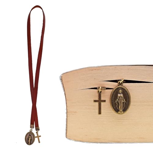 BLBMH Leather Bible Bookmark Catholic Cross Gifts Christian Book Mark -LB6 - color: Alb6